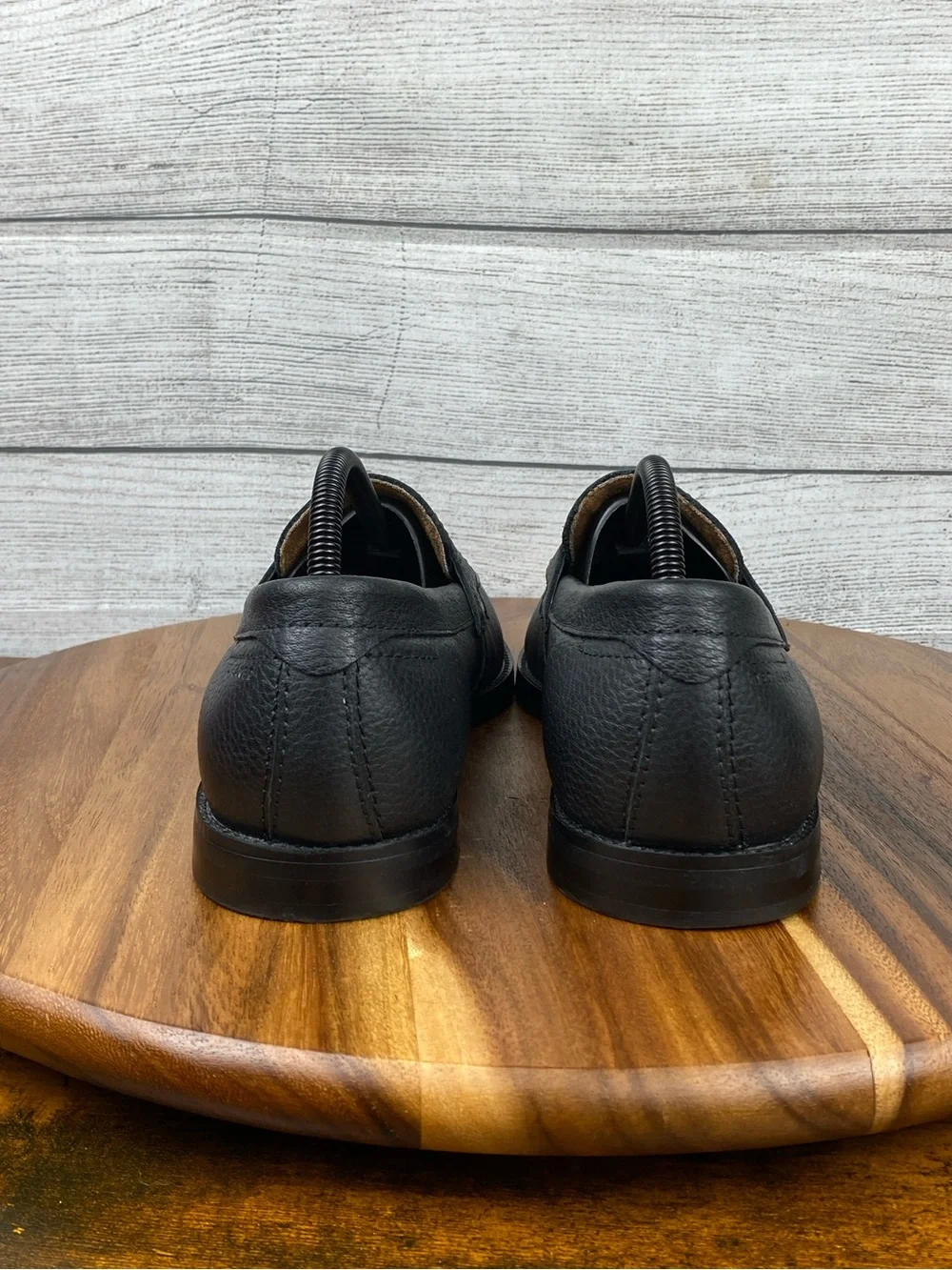 Ted Baker Parliament Penny Loafers Pebbled Black Leather Upper Men’s Shoe Size 9